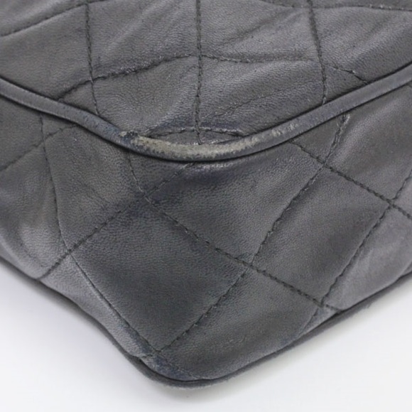 Chanel Matelasse Chain Shoulder Bag Lambskin Fringe Black - Picture 5 of 8